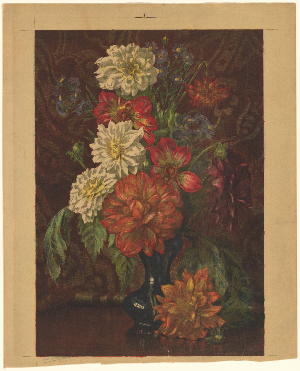 Vaas met dahlia