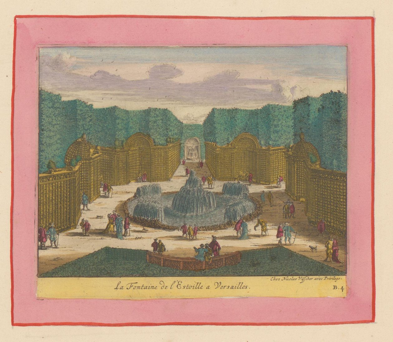 Brunnen im Sternenwald in den Gärten von Versailles door Willem Swidde