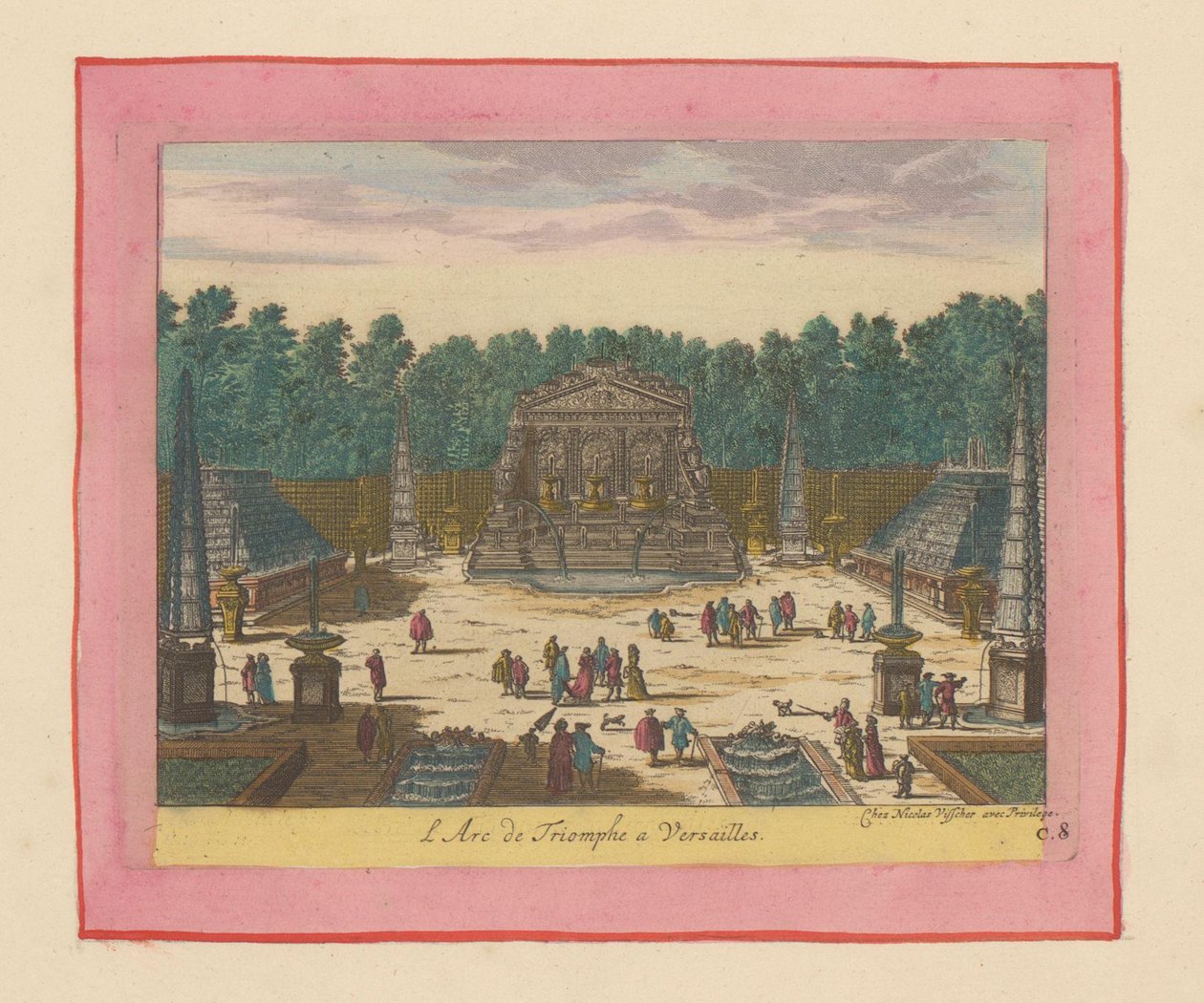 Triumphbogen in den Gärten von Versailles door Willem Swidde