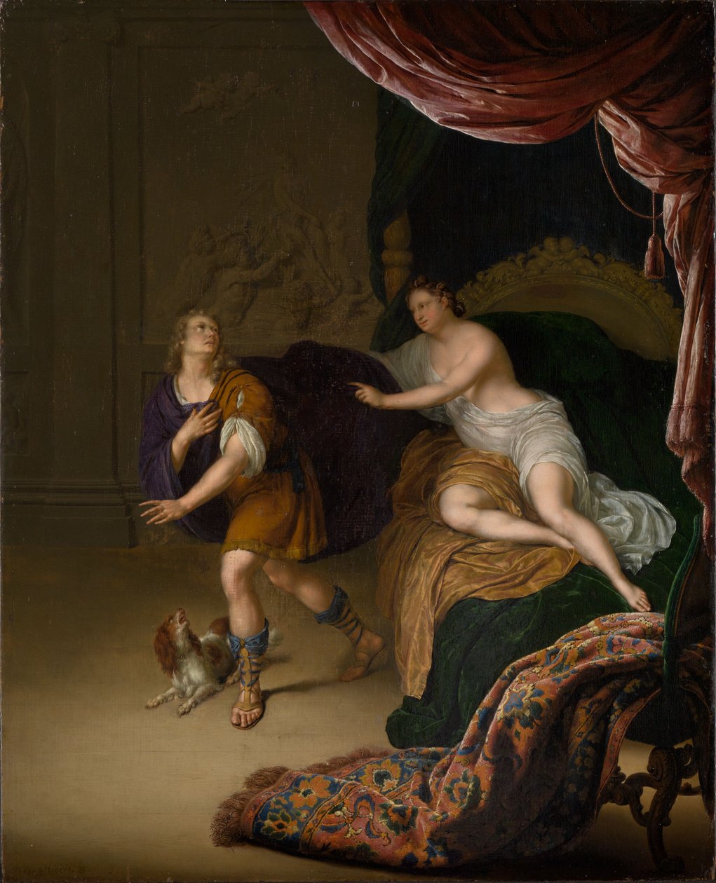 Jozef en de vrouw van Potifar door Willem Van Mieris