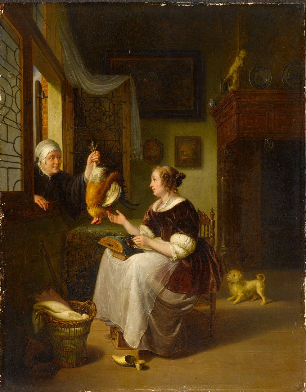 De pluimveehandelaar door Willem Van Mieris