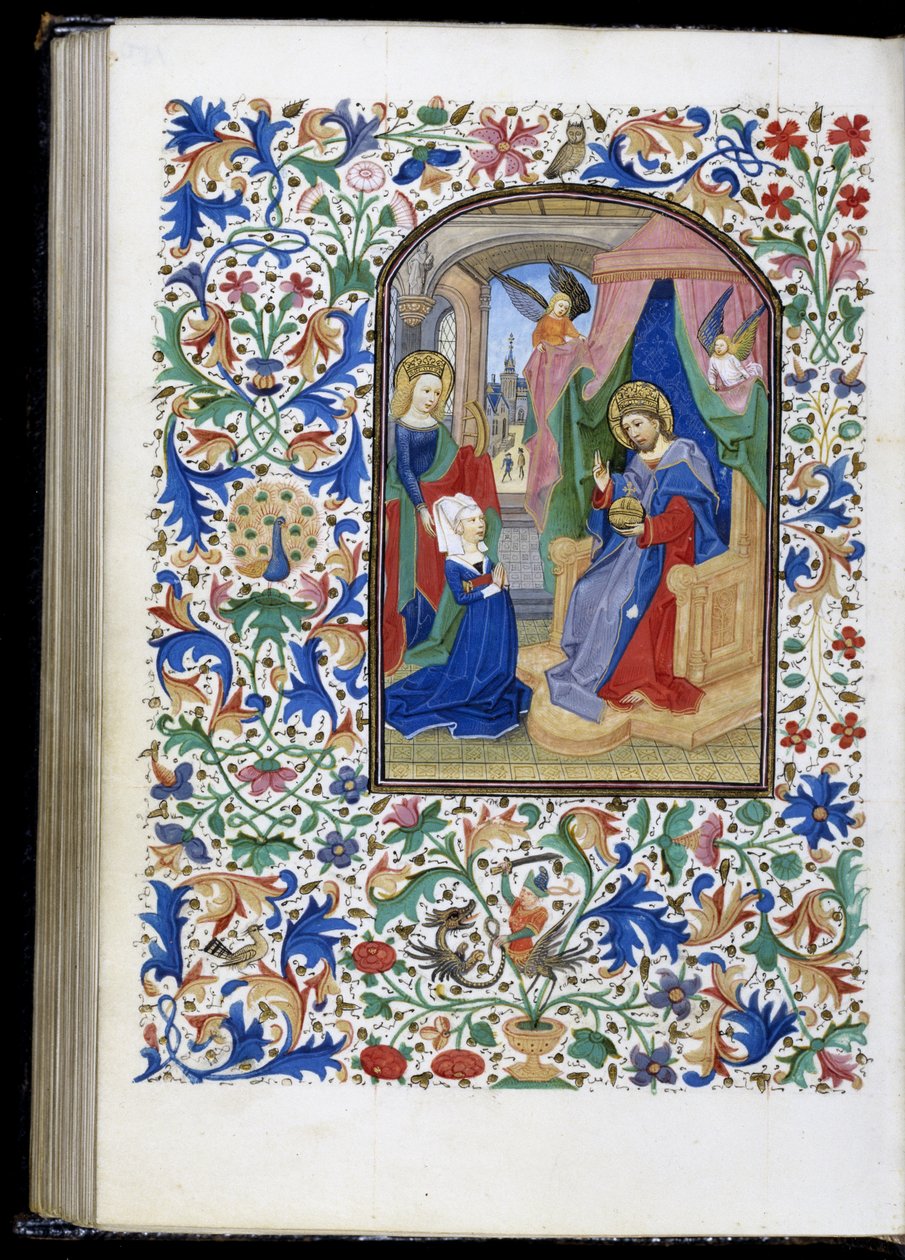 Besitzer von der heiligen Katharina Christus vorgestellt door Willem Vrelant