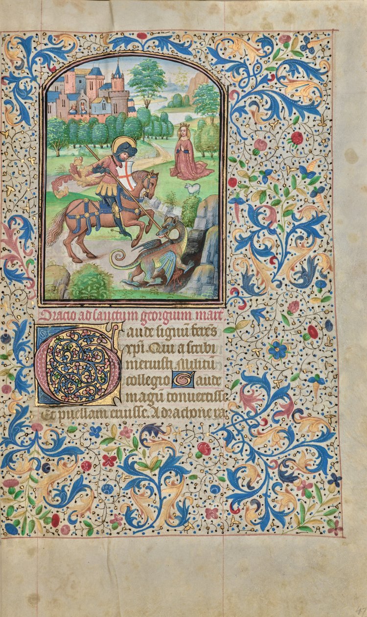 Sankt Georg und der Drache door Willem Vrelant