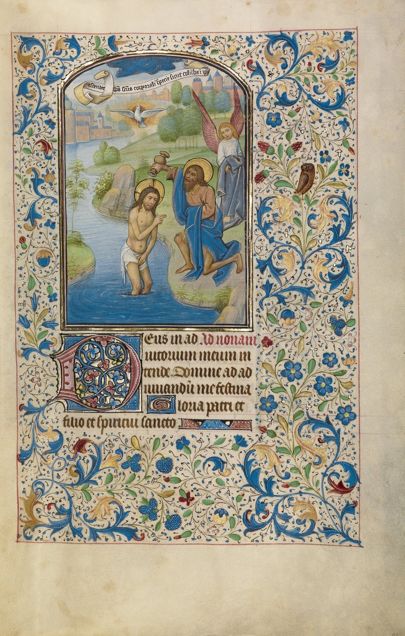 Die Taufe Christi door Willem Vrelant