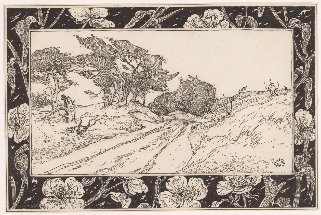 Duinlandschap met helmgras door Ludwig Willem Reymert Wenckebach