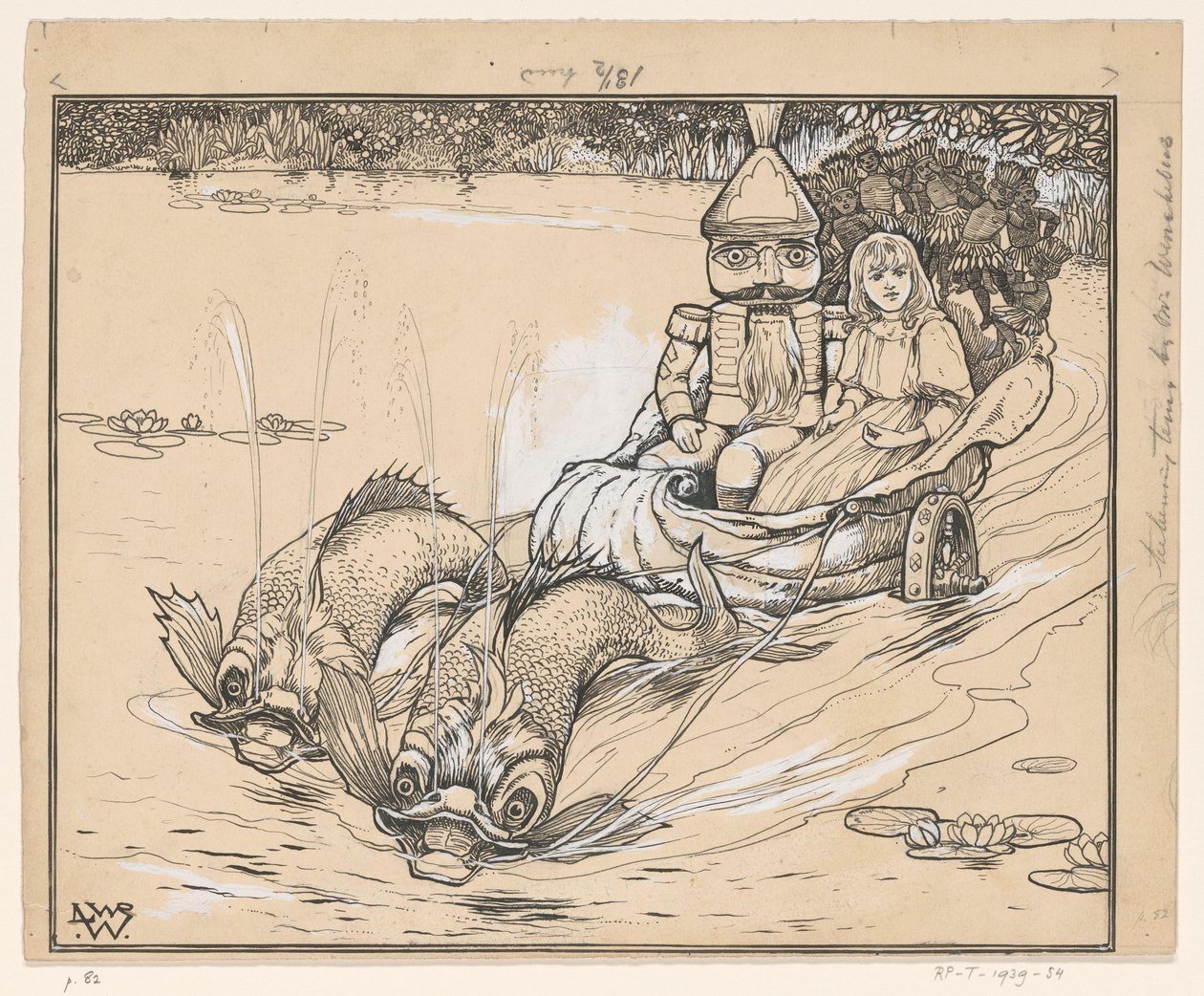 Notenkraker en Marie in een schelpwagen door Ludwig Willem Reymert Wenckebach