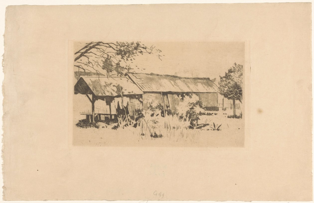 Bijgebouw in de natuur op Java door Willem Arnoldus Witsen