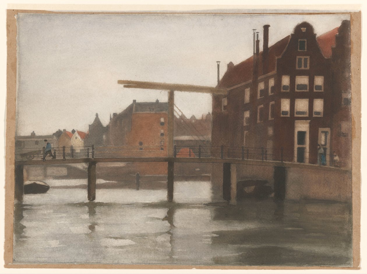 Gezicht op Uilenburg te Amsterdam door Willem Arnoldus Witsen
