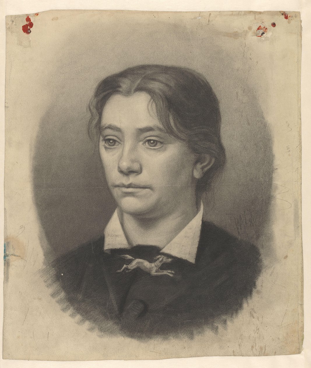 Portret van een jonge, onbekende vrouw door Willem Witsen