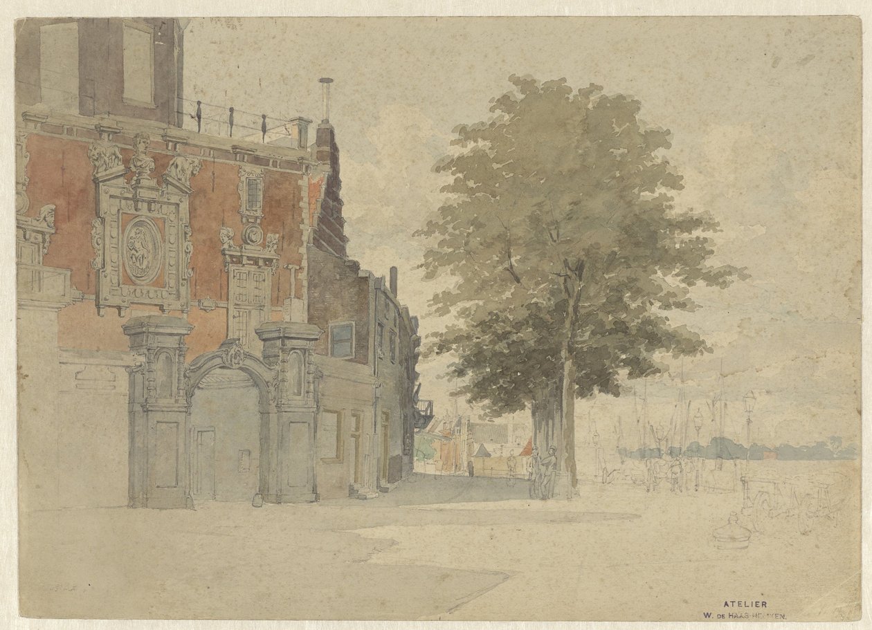 De Groothoofdspoort te Dordrecht door Willem de Haas Hemken