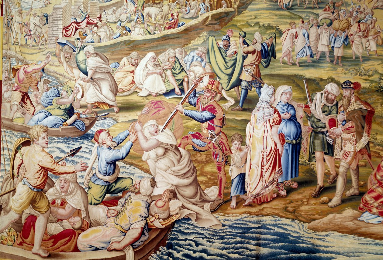 Verovering van Tunis door Keizer Karel V: geweld tegen vrouwen door Spaanse troepen in 1535 door Willem de Pannemaker