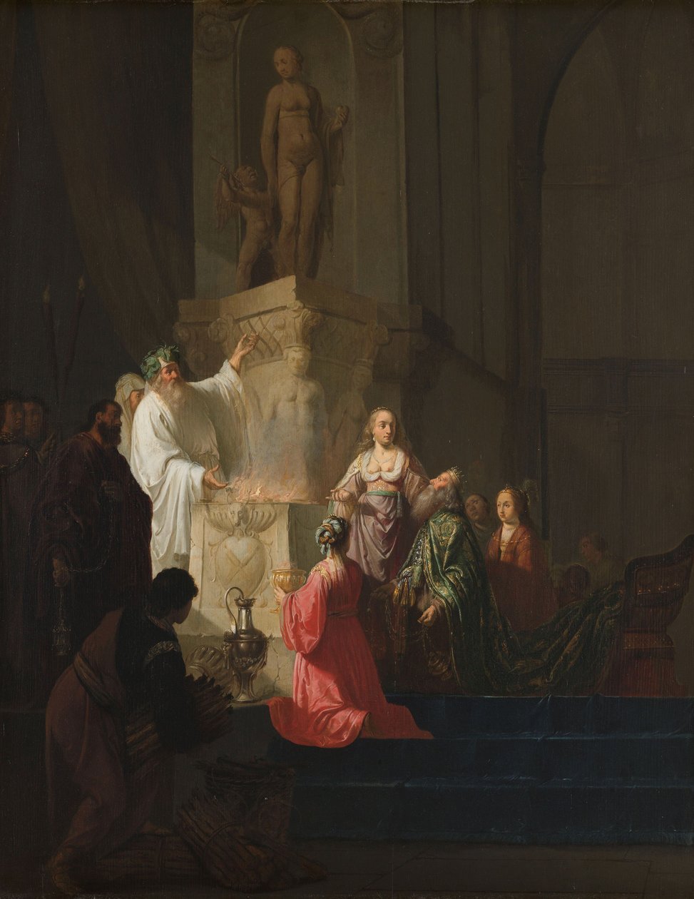 De afgoderij van koning Salomo, ca. 1636-1640 (olieverf op paneel) door Willem de Poorter