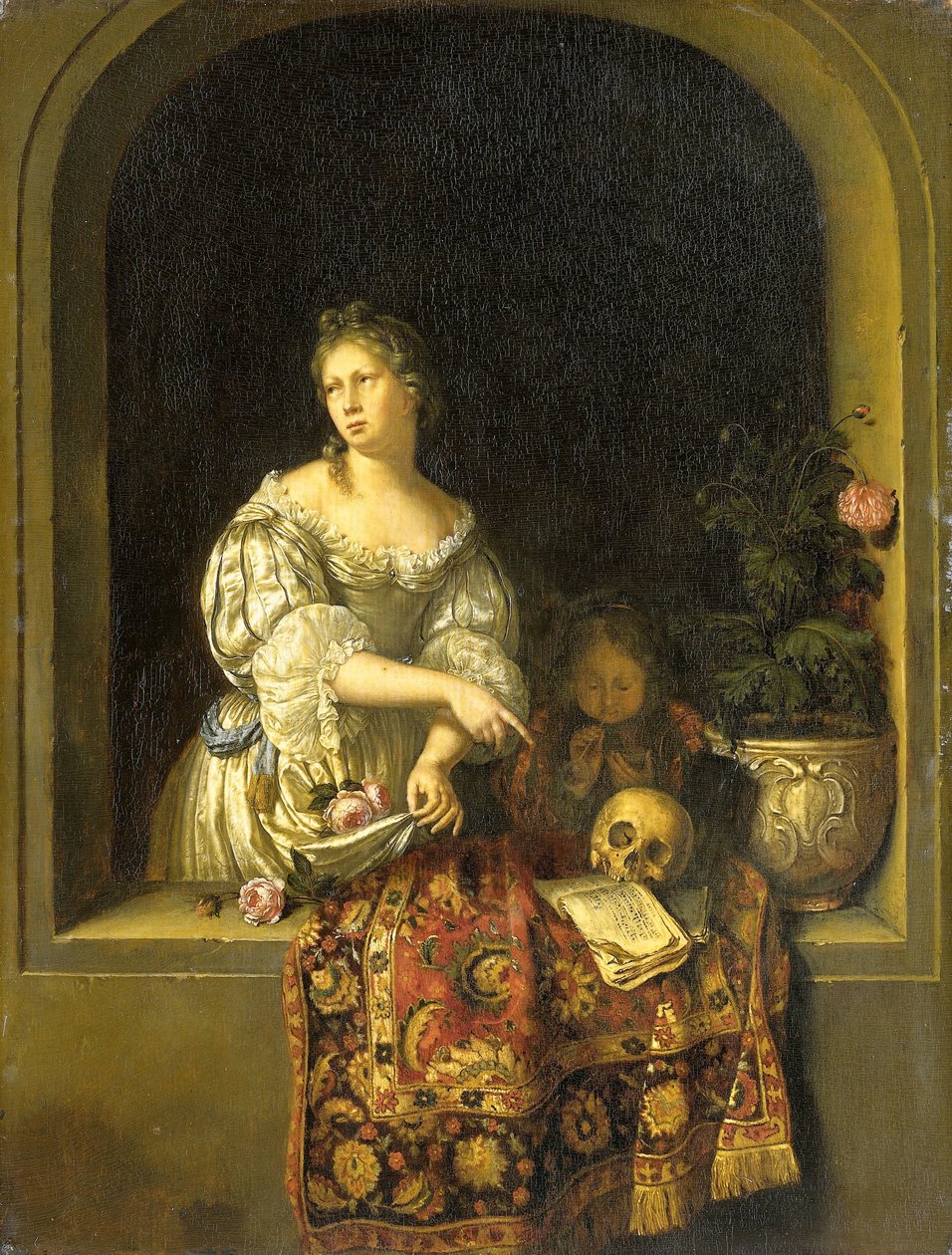 Allegorie van vergankelijkheid door Willem van Mieris (attributed to)