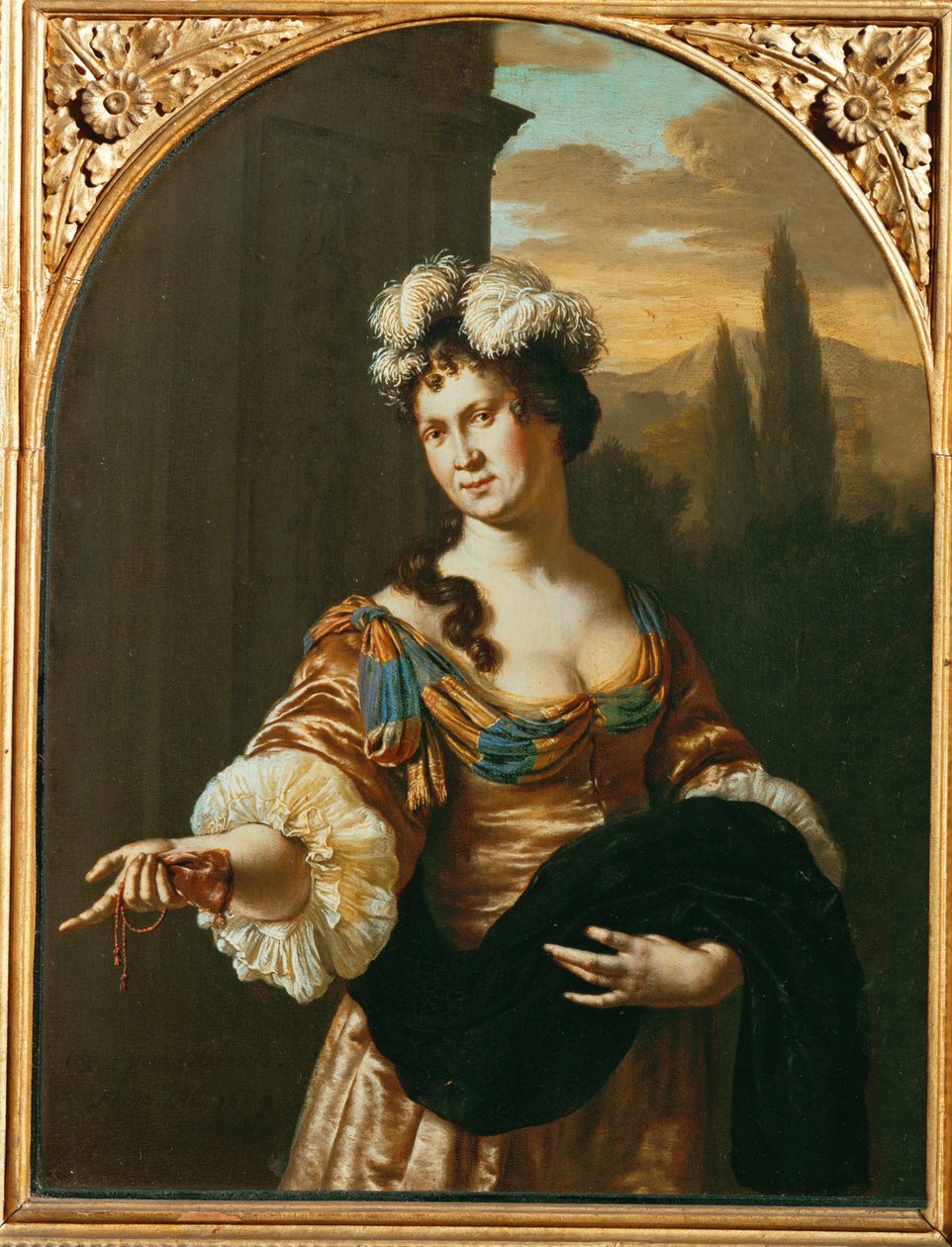 Allegorie op arrogantie (schilderij op eikenhout) door Willem van Mieris