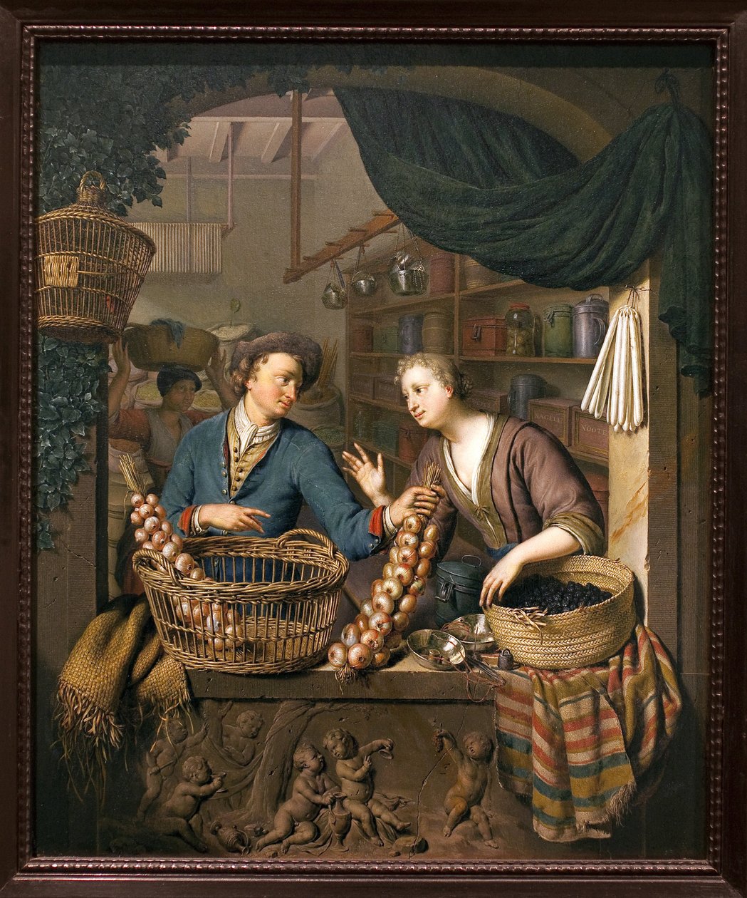 Uienverkoper door Willem Van Mieris