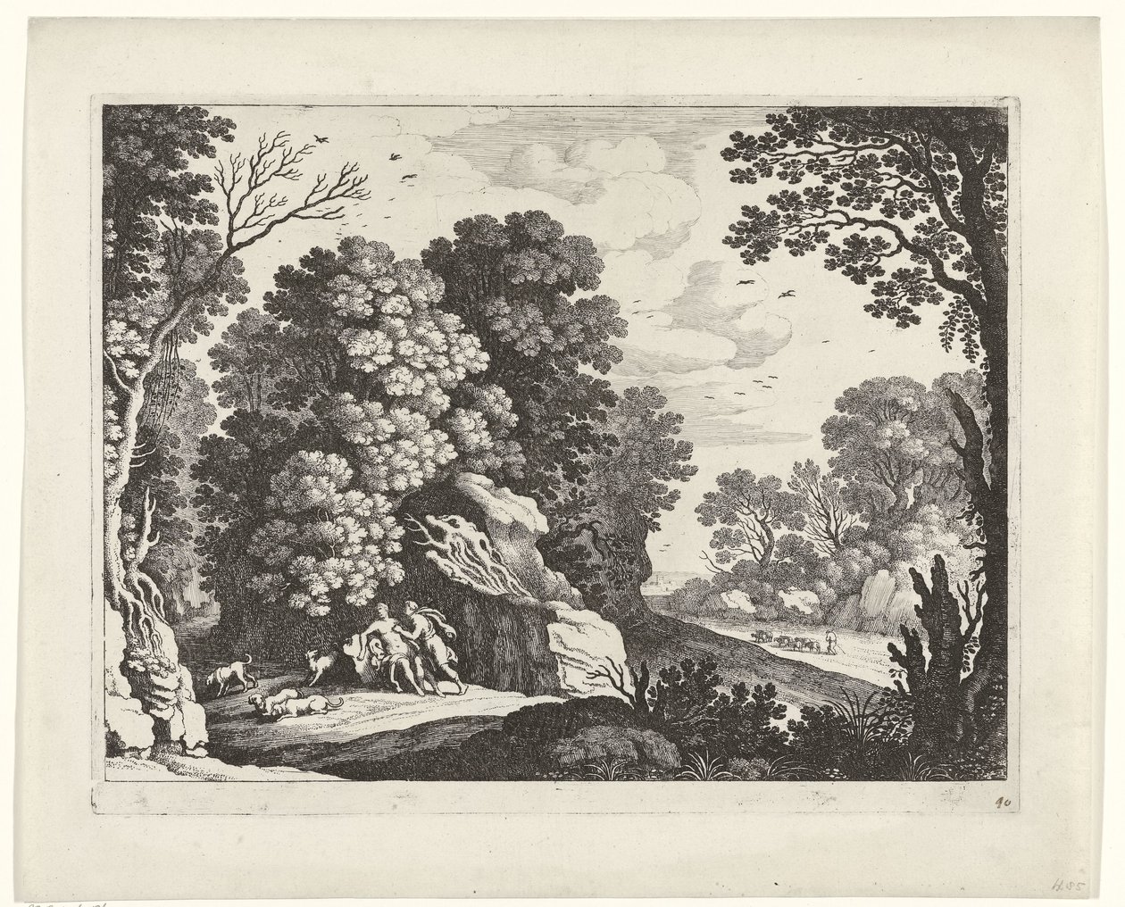 Cephalus en Procris door Willem van Nieulandt (II)