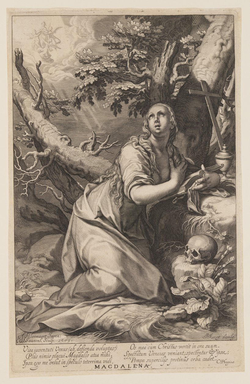 Magdalena, uit Zondaars van het Oude en Nieuwe Testament door Willem van Swanenburgh