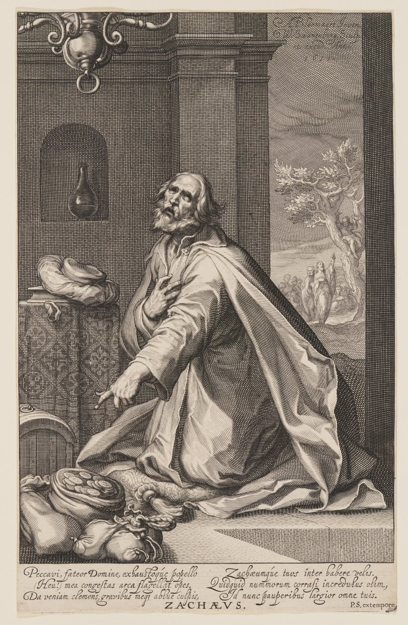 Zacheüs, uit Zondaars van het Oude en Nieuwe Testament door Willem van Swanenburgh