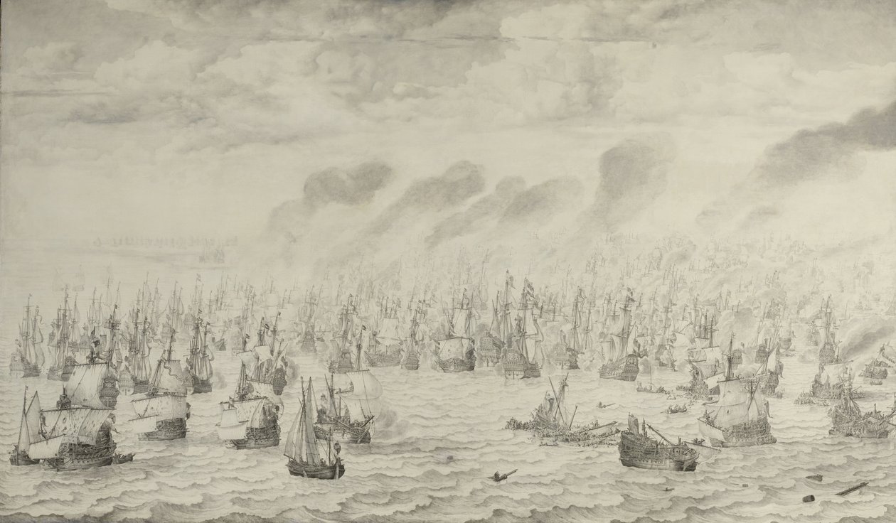 De Slag bij Terheide door Willem van de Velde (I)