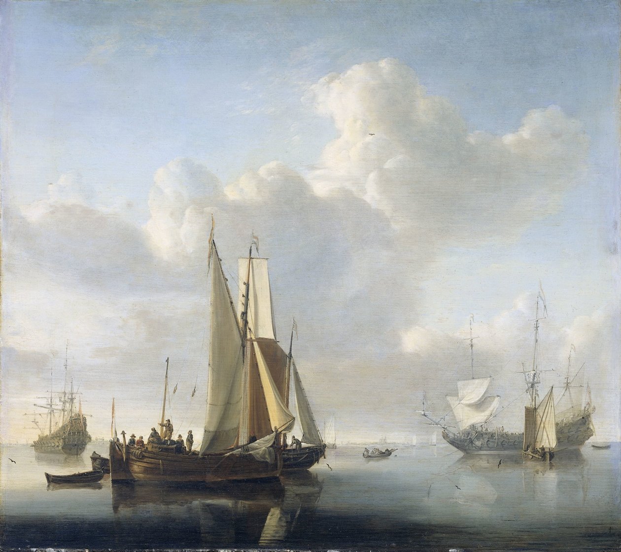 Schepen voor de kust door Willem van de Velde (II)