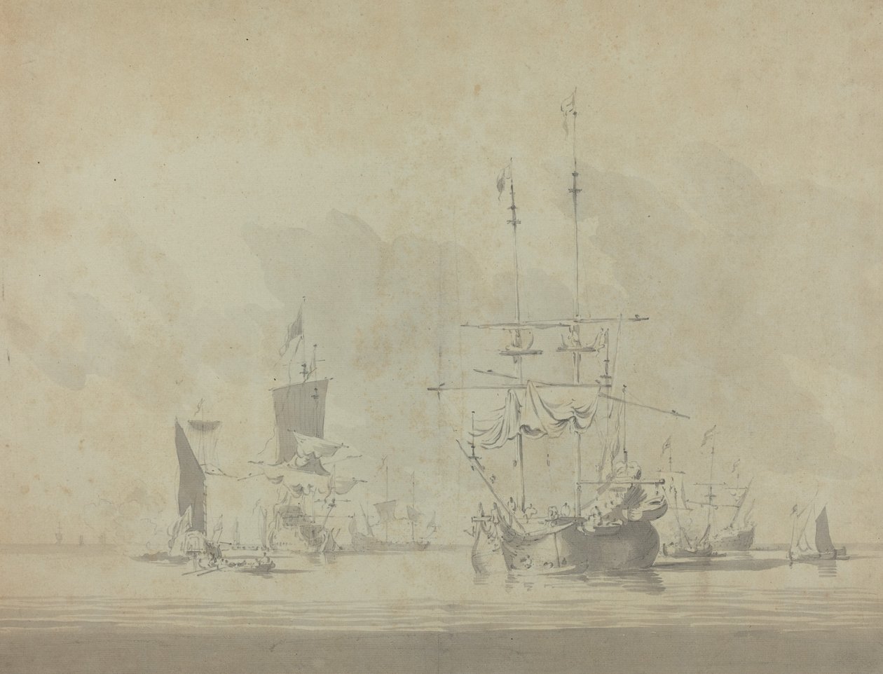 Marine door Willem van de Velde the Younger