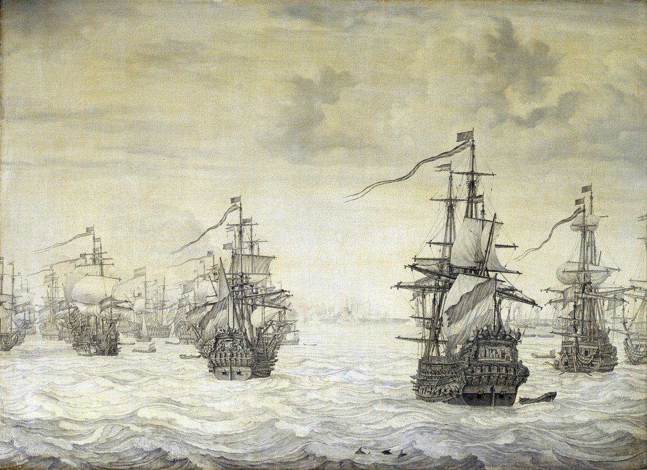 Tweede Engels-Nederlandse Oorlog door Willem van de the Elder Velde