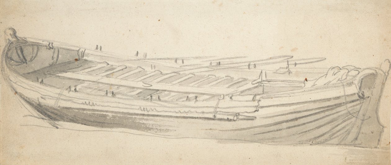 Studie van een scheepssloep, ca. 1665 door Willem van de the Elder Velde