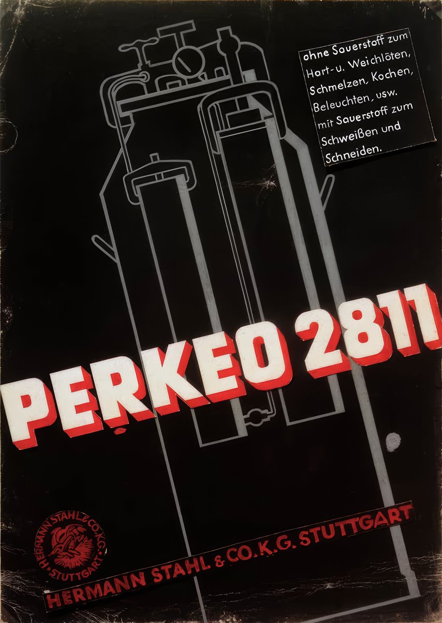 Ontwerp voor lasapparaat door Willi Baumeister