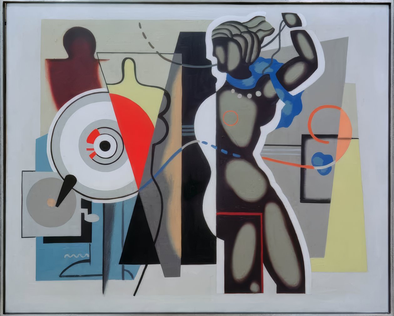 Vrouw met opgeheven arm door Willi Baumeister