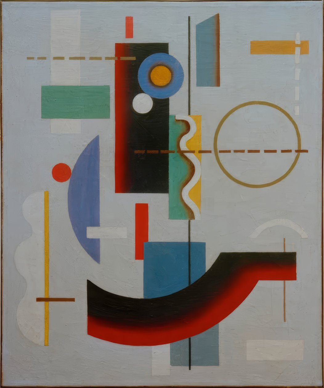 Geometrische zwevende vorm door Willi Baumeister