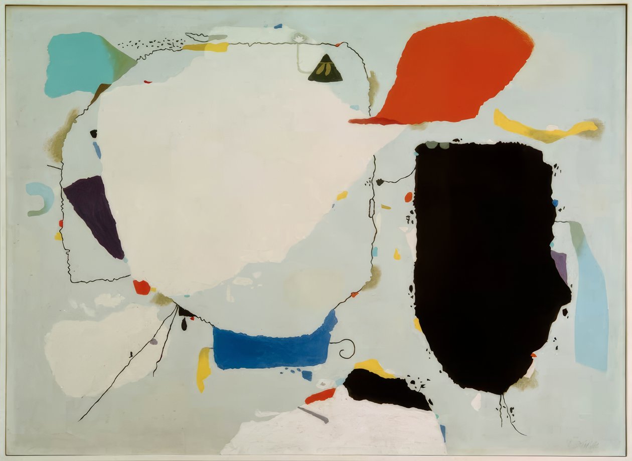 Monturi in rood en blauw door Willi Baumeister