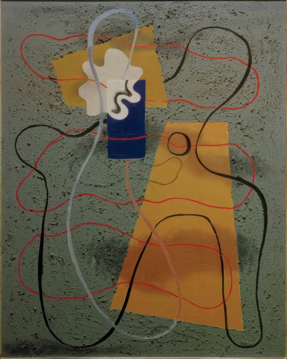 Schelpvorm in blauw door Willi Baumeister