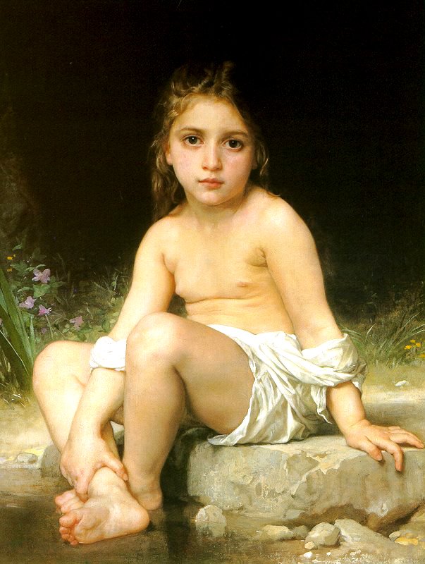 Badend kind door William-Adolphe Bouguereau