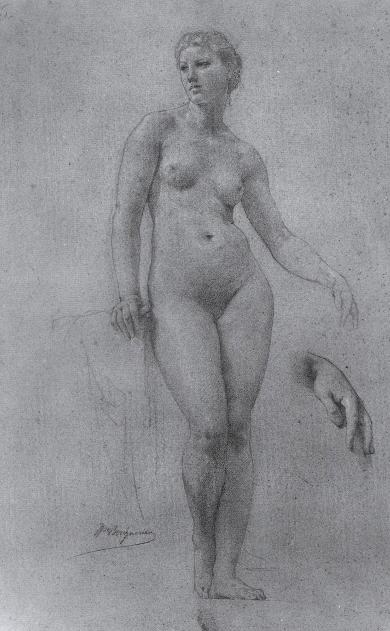 Naaktstudie voor Venus door William Adolphe Bouguereau