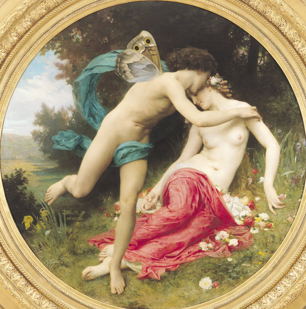 Flora en Zephyr, 1875 door William Adolphe Bouguereau