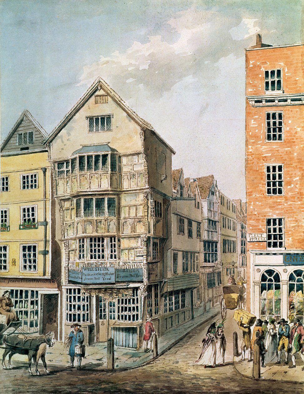 Hoek van Fleet Street en Chancery Lane door William Alexander
