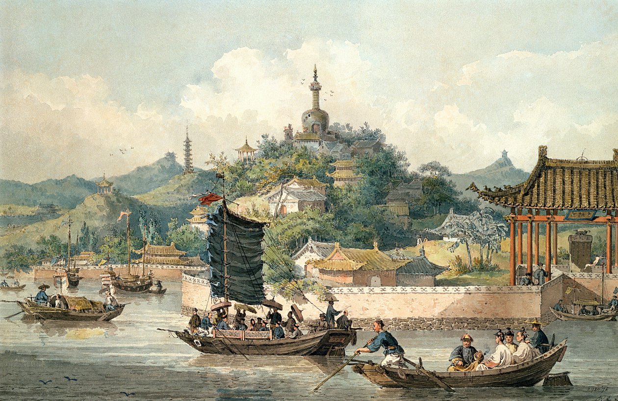 Tuinen van de Keizer van China, Keizerlijk Paleis, Peking, 1793 door William Alexander