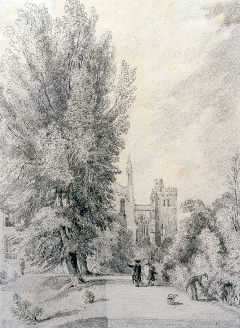 New College Garden, 1821 door William Alfred Delamotte