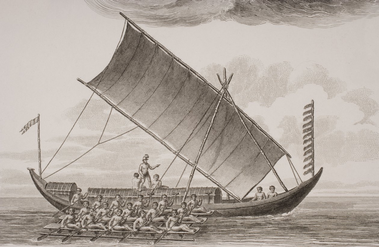 Een caracore uit Borneo, gegraveerd door Thomas Milton (1743-1827) 1820 door William Anderson