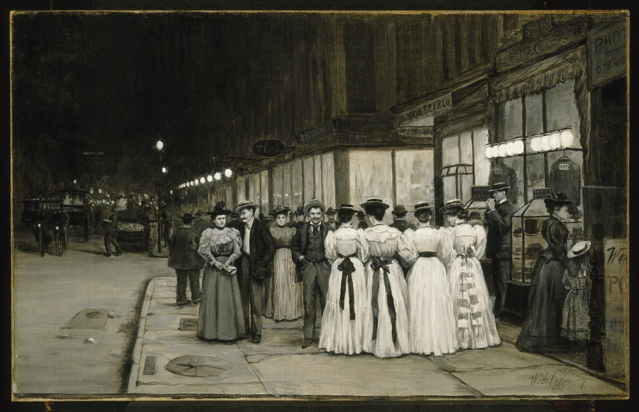 Zaterdagavond in augustus - Eighth Avenue door William Anderson Coffin