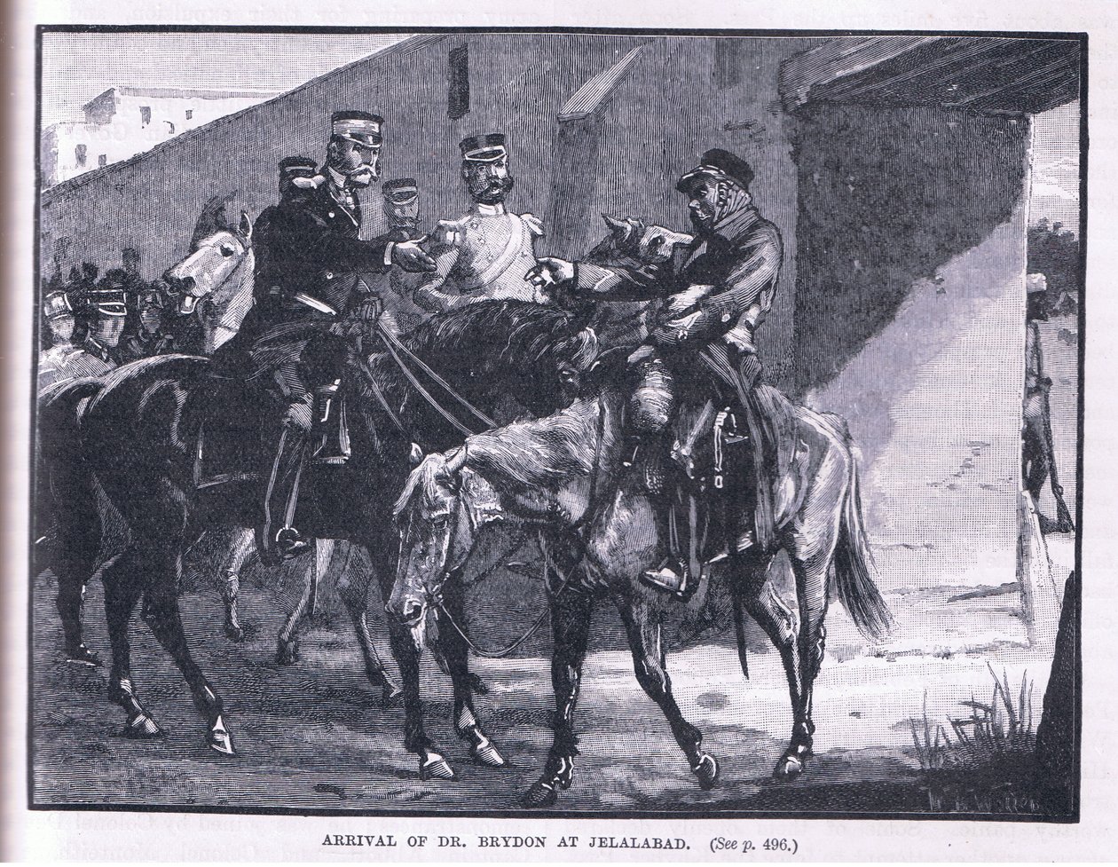 Aankomst van Brydon in Jelalabad AD 1842 door William Barnes Wollen