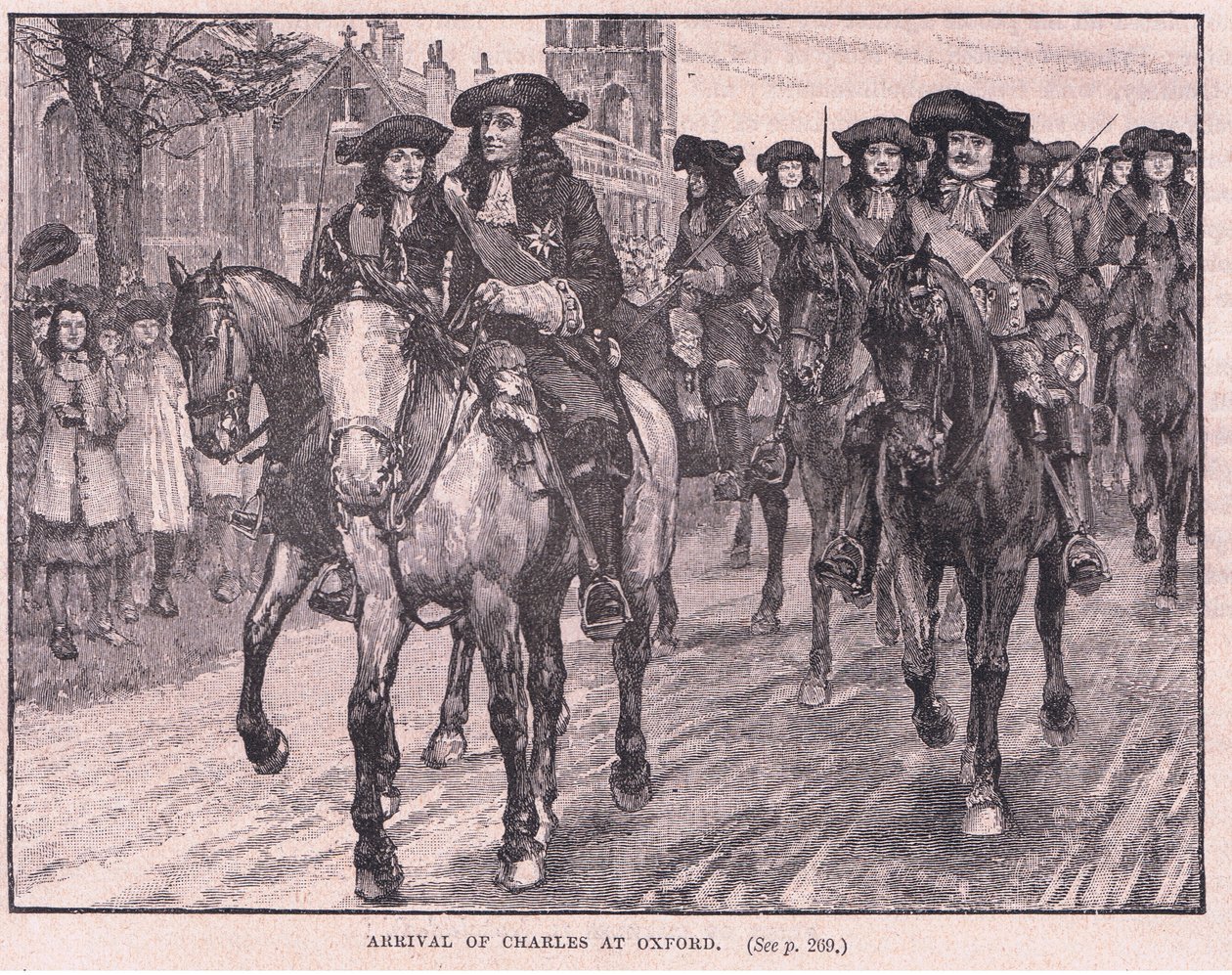 Aankomst van Karel in Oxford AD 1681 door William Barnes Wollen