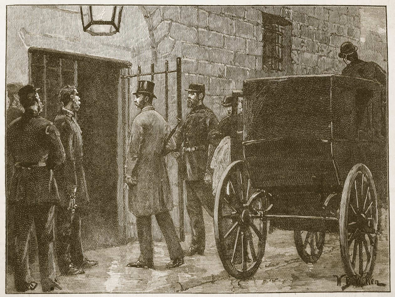 Aankomst van Mr Parnell bij Kilmainham Gevangenis, illustratie uit 