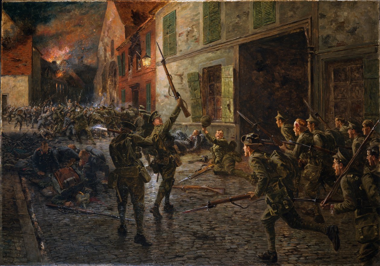 Landrecies, 25 augustus 1914, 1915 door William Barnes Wollen