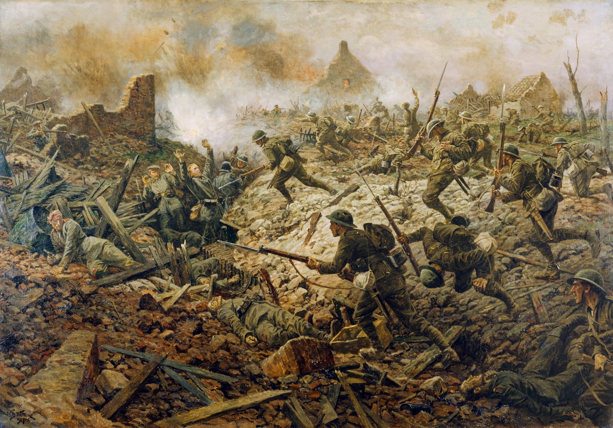 De territorials bij Pozieres op 23 juli 1916, 1917 door William Barnes Wollen