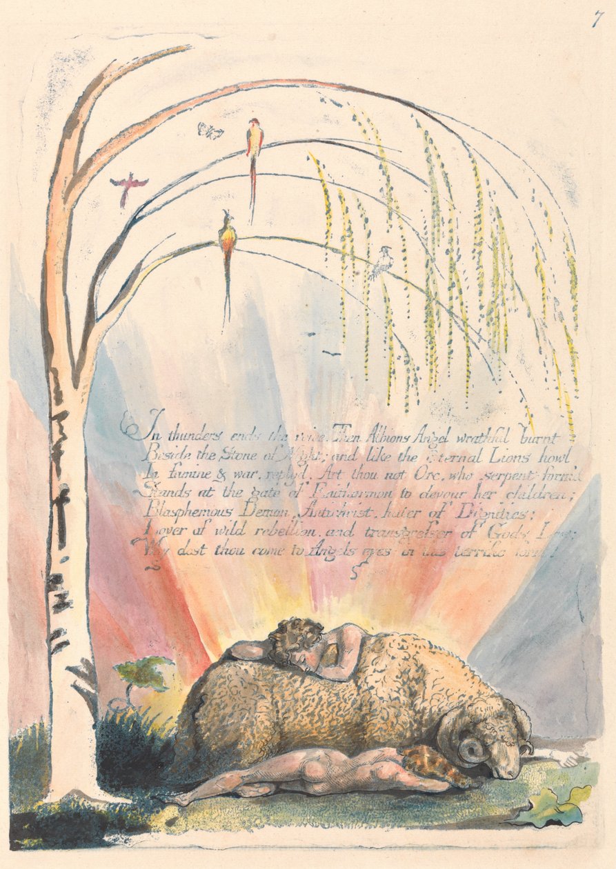 Amerika. Een Profetie, Plaat 9 door William Blake