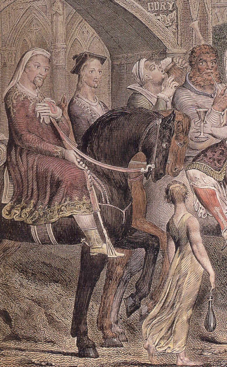 Blake-Cant-pelgrims-detail (detail) door William Blake