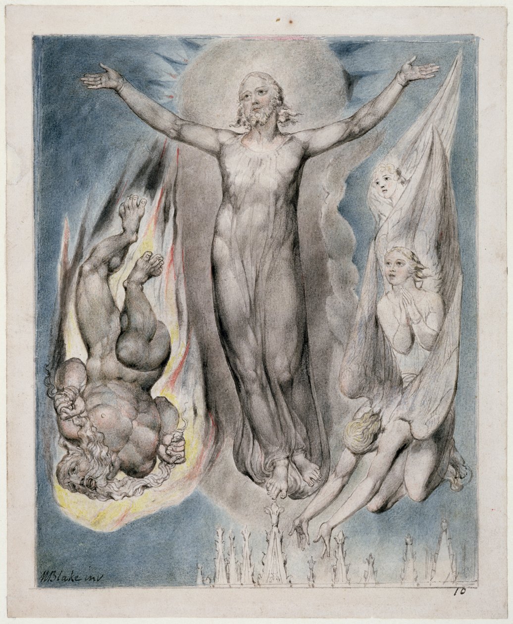 Christus Geplaatst op de Pinnacle van de Tempel, illustratie uit 