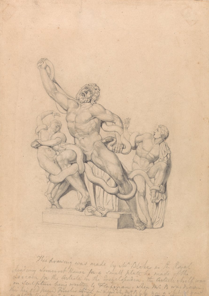 Kopie van de Laocoön, voor Reess Cyclopædia door William Blake