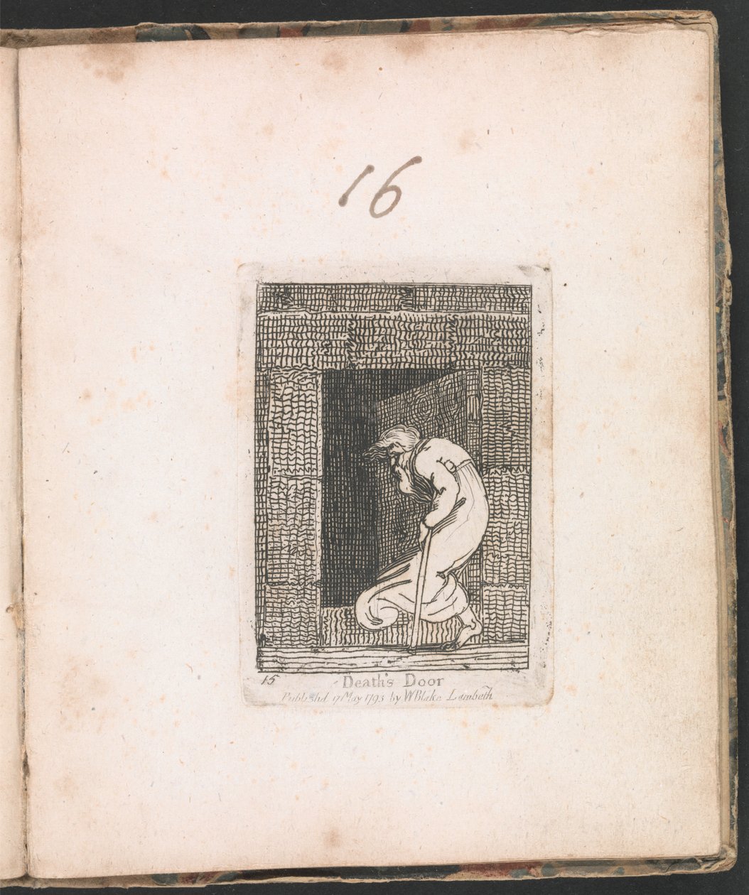 De Doodsdeur, plaat 16 uit Voor Kinderen. De Poorten van het Paradijs, 1793 door William Blake